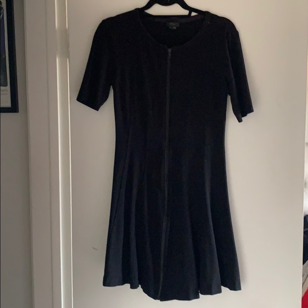 Black Zip-front Theory Dress